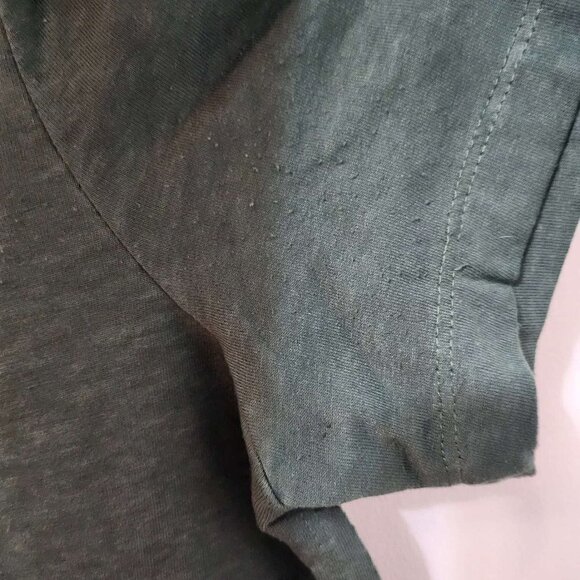 Mens Relaxed Fit Green Button Up Short Sleeve Shirt - Picture 5 of 6